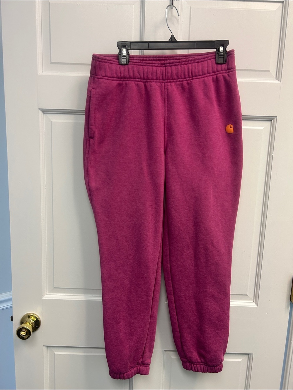 EUC Carhartt Women’s Relaxed Fit Logo Soft Fleece Joggers Sweatpants Size S